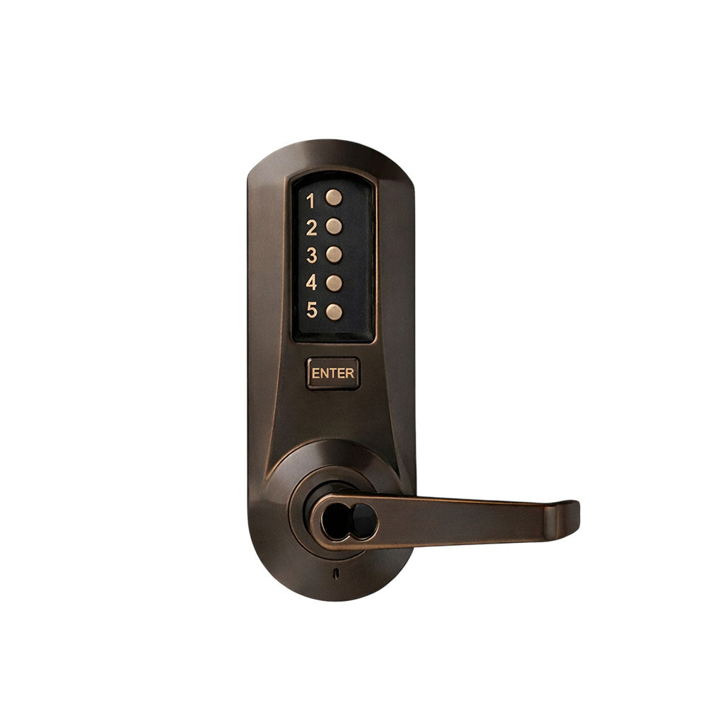 Simplex - 5010 - Mechanical Pushbutton Exit Trim with Combination Entry Function and Key Override - Winston Lever