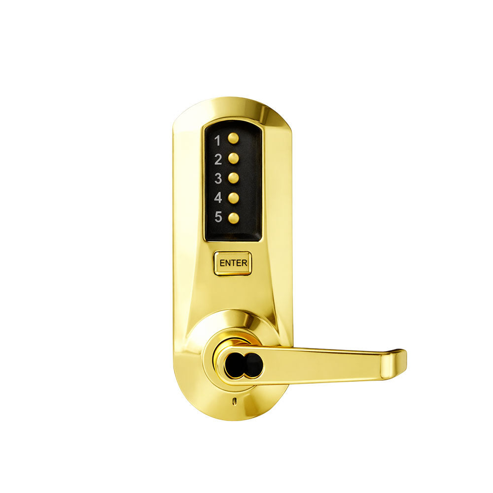 Simplex - 5010 - Mechanical Pushbutton Exit Trim with Combination Entry Function and Key Override - Winston Lever