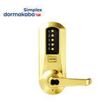 Simplex - 5010 - Mechanical Pushbutton Exit Trim with Combination Entry Function and Key Override - Winston Lever