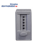 Simplex - 6204 - Cylindrical Combination Lock with Exterior Thumbturn and Interior Knob - 2-3/4" Backset - Gray