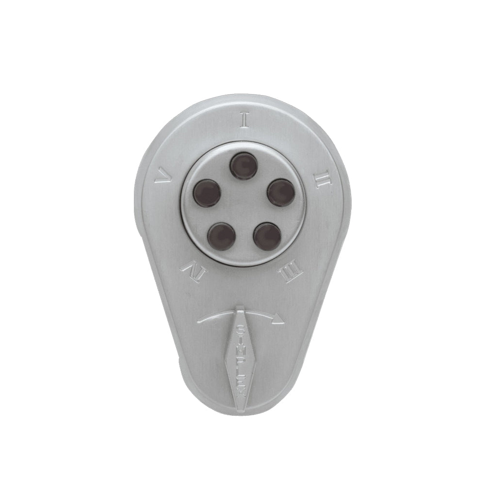 Simplex 9100000 Push Button Deadbolt Lock Key Override with 1-3/4" to 2-1/8" Doors Thickness