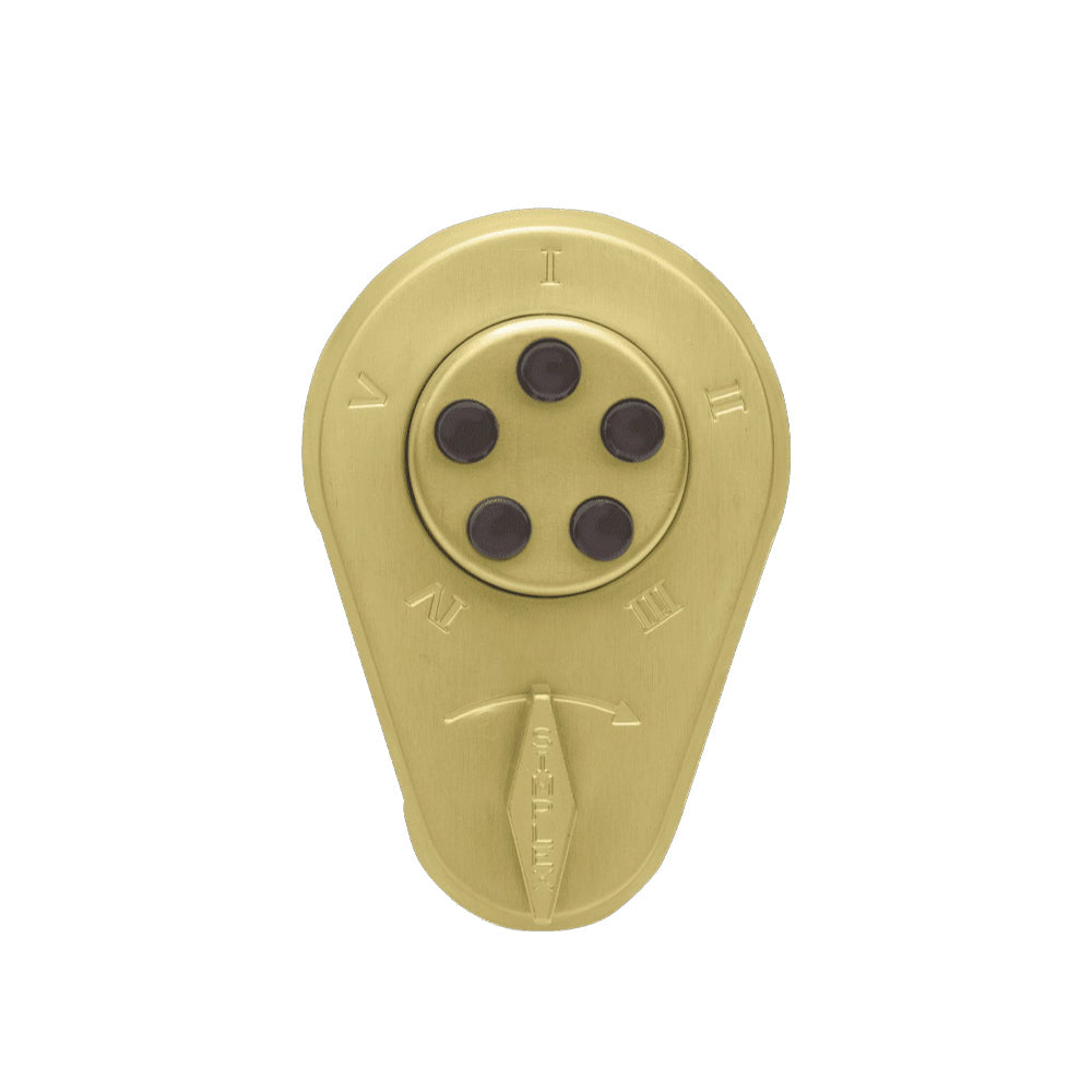 Simplex 9100000 Push Button Deadbolt Lock Key Override with 1-3/4" to 2-1/8" Doors Thickness