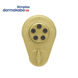Simplex 9100000 Push Button Deadbolt Lock Key Override with 1-3/4" to 2-1/8" Doors Thickness