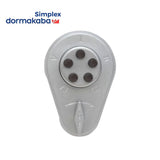 Simplex 9290000 Auxiliary Pushbutton Deadbolt / Spring Latch - 26D (Satin Chrome)