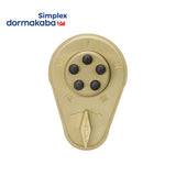 Simplex 9380000 Push Button Deadbolt Lock Key Override with 1-3/4" to 2-1/8" Doors Thickness