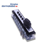 Simplex - 9621C21 - Mechanical Pushbutton Spring Loaded Latch Cabinet Lock,Wood Door,Cross Throw Bolt,Clutch Ball Bearing Knob With Trim Plate