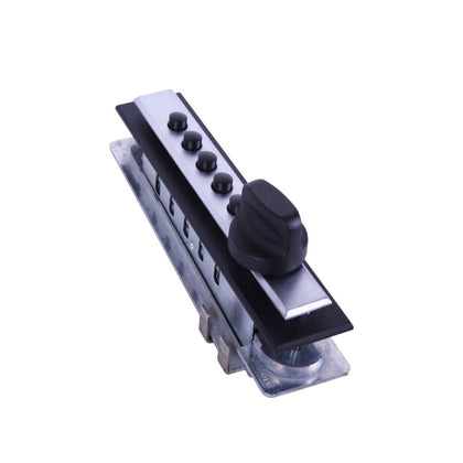 Simplex - 9622C20 - Mechanical Pushbutton Deadbolt Cabinet Lock - Wood Door - Clutch Ball Bearing Knob With Trim Plate - 26D (Satin Chrome)