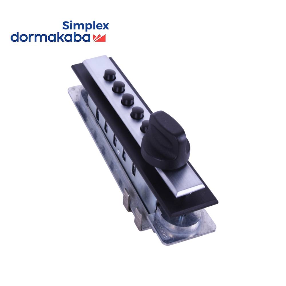 Simplex - 9622C20 - Mechanical Pushbutton Deadbolt Cabinet Lock - Wood