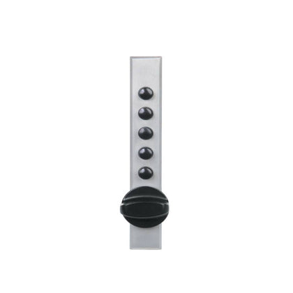 Simplex - 9662C10 - Mechanical Pushbutton Deadbolt Cabinet Lock - 14 to 20 Gauge Sheet Metal - Clutch Ball Bearing Knob - 26D (Satin Chrome)