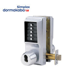 Simplex - EE1021 - Mechanical Pushbutton Cylindrical Knob Lock - Entry and Egress - 2-3/4 Backset