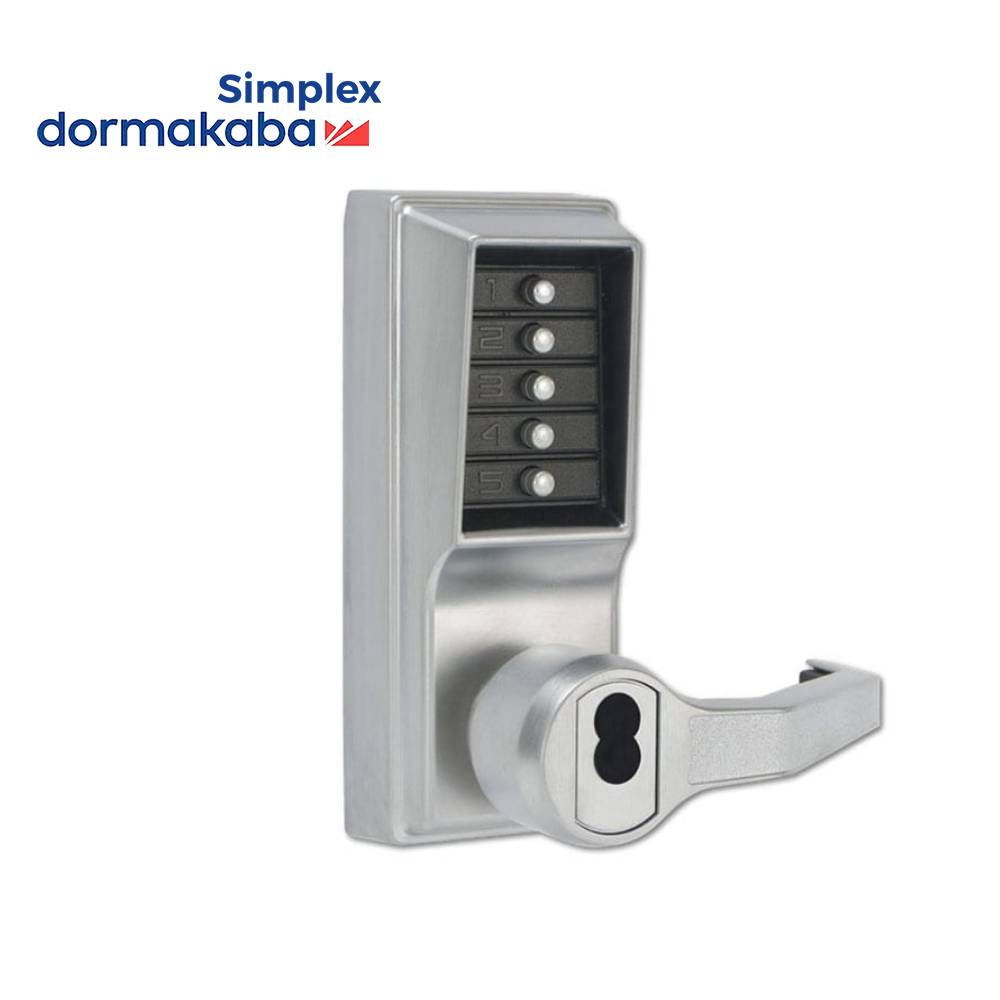 Simplex - LL1021 - Mechanical Pushbutton Cylindrical Lever Lock with K