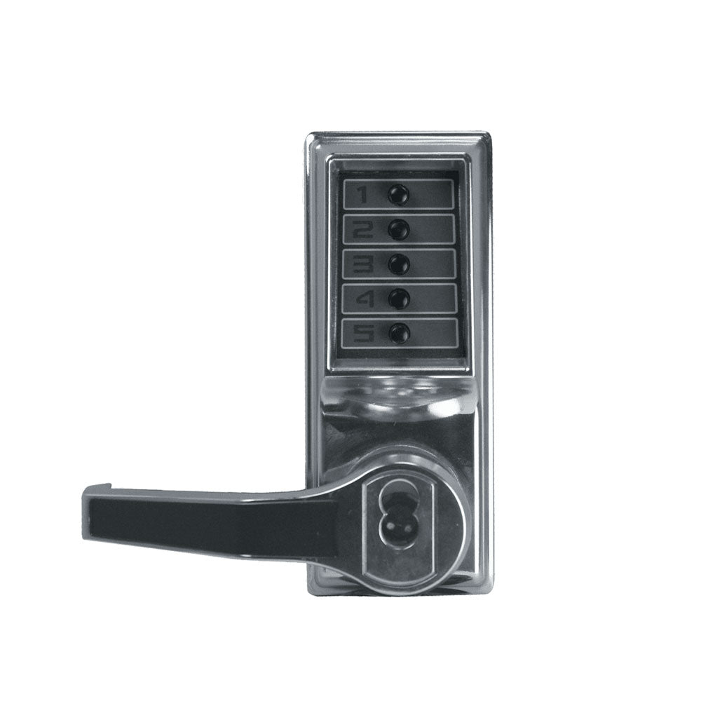 Simplex - L1022 - Mechanical Pushbutton Cylindrical Lever Lock with Combination Entry Function and Key Override - 2-3/8" Backset