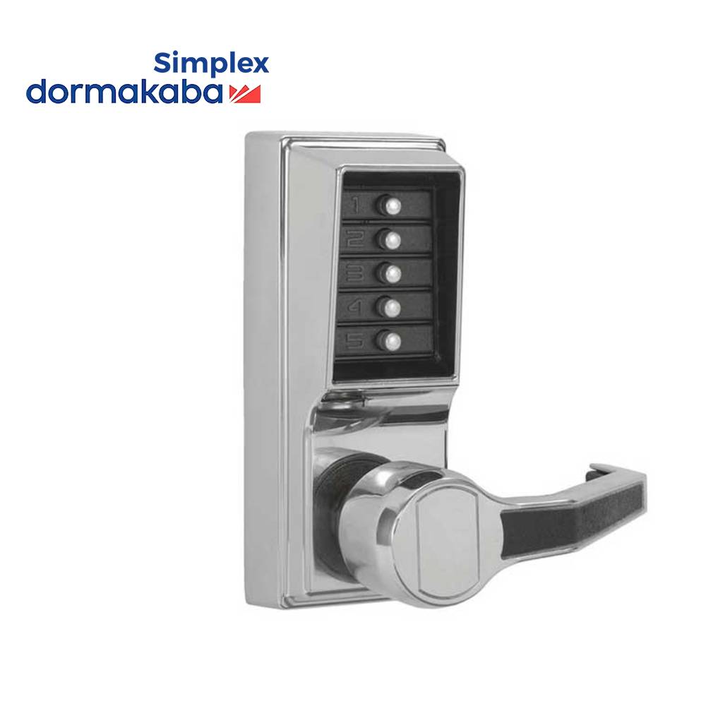 Simplex - LL1031 - Mechanical Pushbutton Cylindrical Lever Lock with C