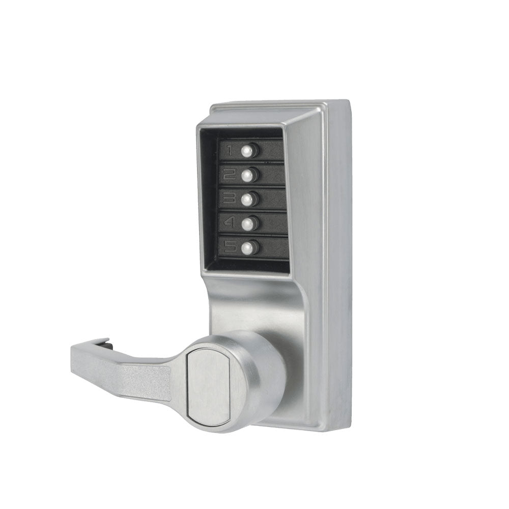 Simplex - L1032 - Mechanical Pushbutton Cylindrical Lever Lock with Combination Entry and Passage Function - Floating Faceplate - 2-3/8" Backset
