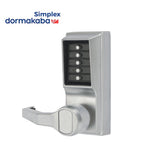 Simplex - L1032 - Mechanical Pushbutton Cylindrical Lever Lock with Combination Entry and Passage Function - Floating Faceplate - 2-3/8" Backset