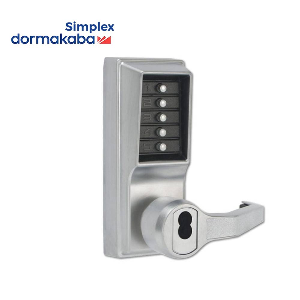Simplex Model Rln1006 Simplex - LL1076 - Mechanical Pushbutton Cylindrical Lever Lock with C ...