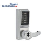 Simplex - LL1076 - Mechanical Pushbutton Cylindrical Lever Lock with C ...