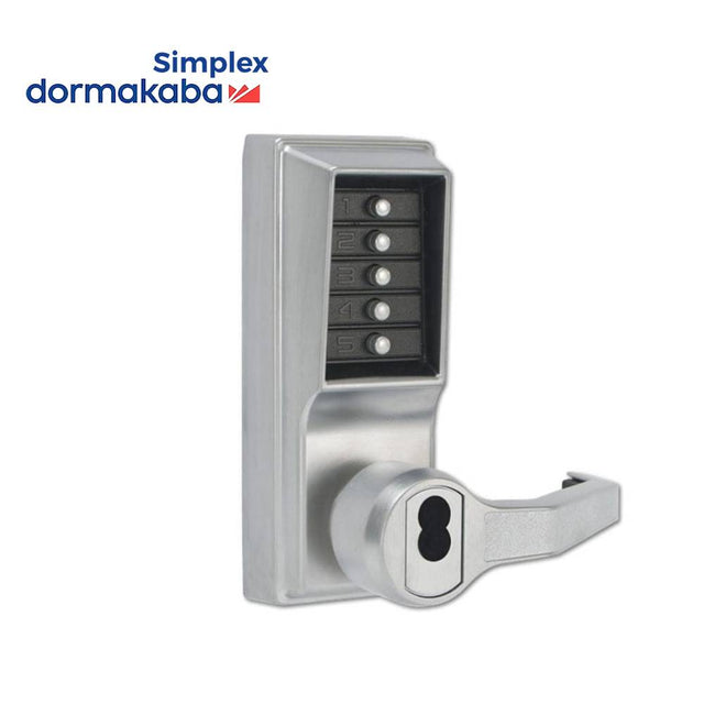 Simplex - LL1076 - Mechanical Pushbutton Cylindrical Lever Lock with C ...
