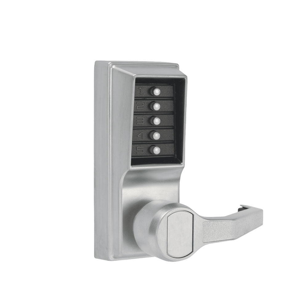 Simplex - L1012 - Mechanical Pushbutton Cylindrical Lever Lock with Combination Entry Function - 2-3/8" Backset