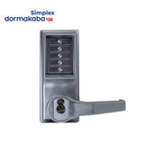 Simplex - L1025 - Mechanical Pushbutton Cylindrical Lever Lock with Combination Entry Function and Key Override - Beveled Faceplate - 2-3/4" Backset