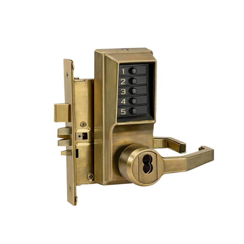 Simplex - 8148 - Mortise Combination Lever Lock with Deadbolt and Key Override - Passage Lockout