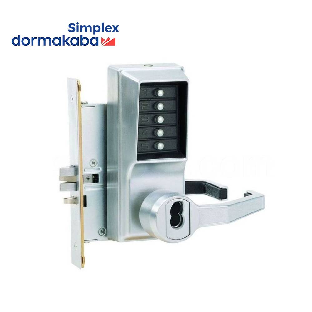 Simplex - RR8146B - Mechanical Pushbutton Mortise Combination Lever Lo