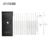 SouthOrd - C1500 - Slim Line Lock Pick Set with 5 Picks and Metal Handles - 15 Pieces