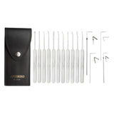SouthOrd - C1510 - Slim Line Lock Pick Set with all Picks and Metal Handles - 15 Pieces