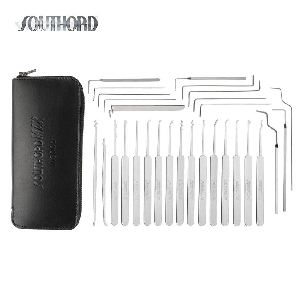 SouthOrd - M3000 - MAX High Yield Lock Pick Set with Rivetless Stainless Handles - .025 Inch - 29 Pieces
