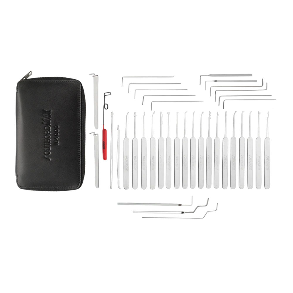 SouthOrd - M4000 - MAX High Yield Lock Pick Set with Rivetless Stainless Handles - .025 Inch - 37 Pieces