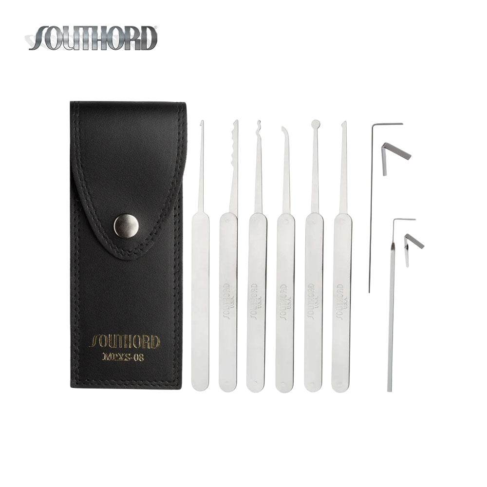 SouthOrd - MPXS-08 - Deluxe Lock Pick Set with Metal Handles - 8 Pieces