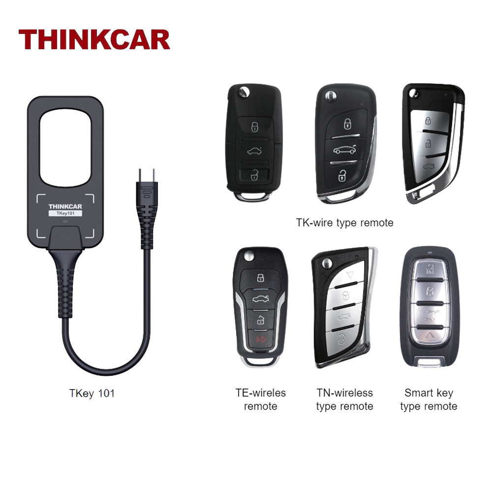 Tkey Rectangular THINKCAR TKey 101 - Automotive Key Programmer with 4 Typical Anti-thef ...
