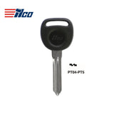 2004 - 2009 Buick Pontiac Cloneable Transponder Key - T5 Chip - Z Keyway - PT04-PT5