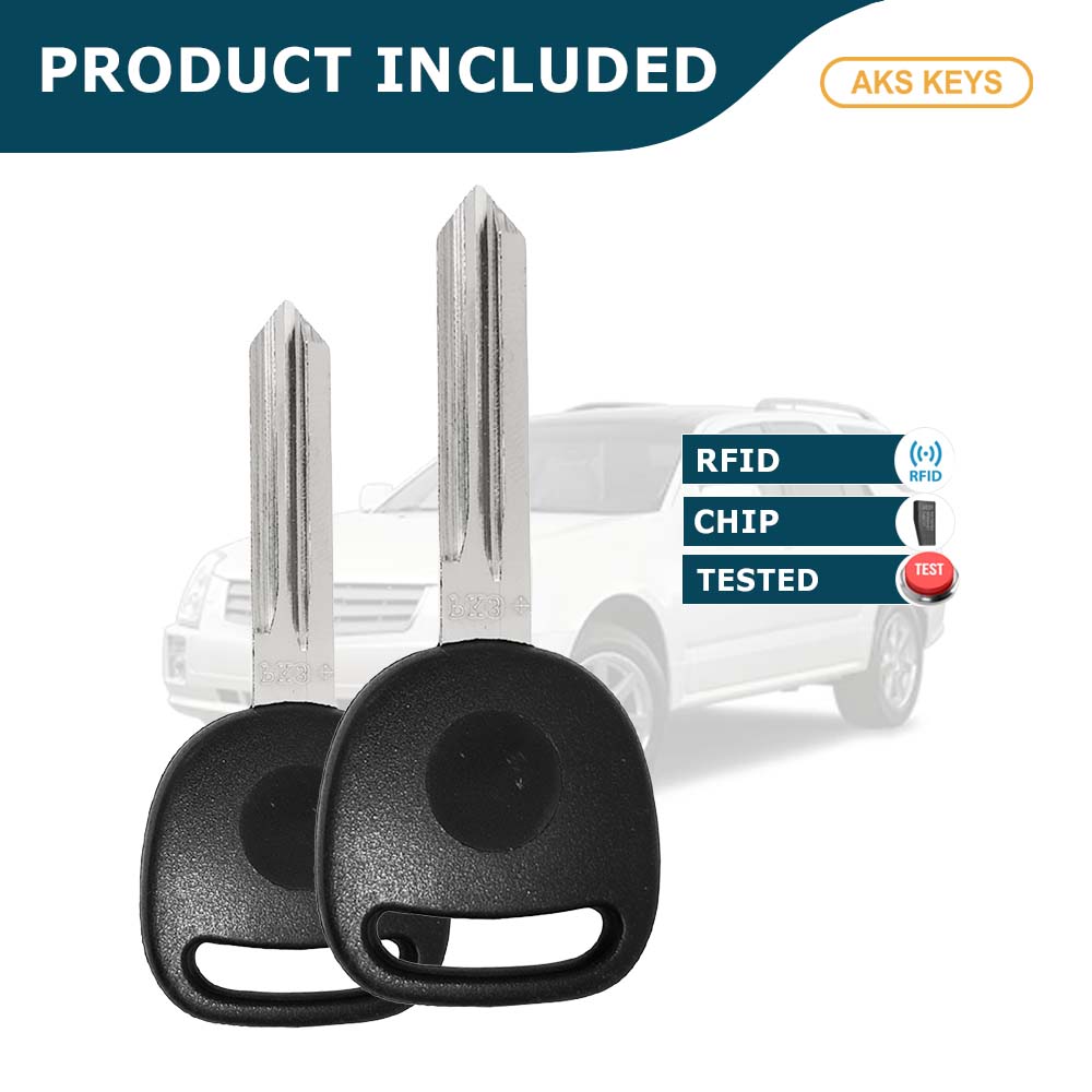 2004 - 2006 Cadillac SRX Transponder key - ID48 Chip (PK3+) - Z Keyway - B115-PT (2 Pack)