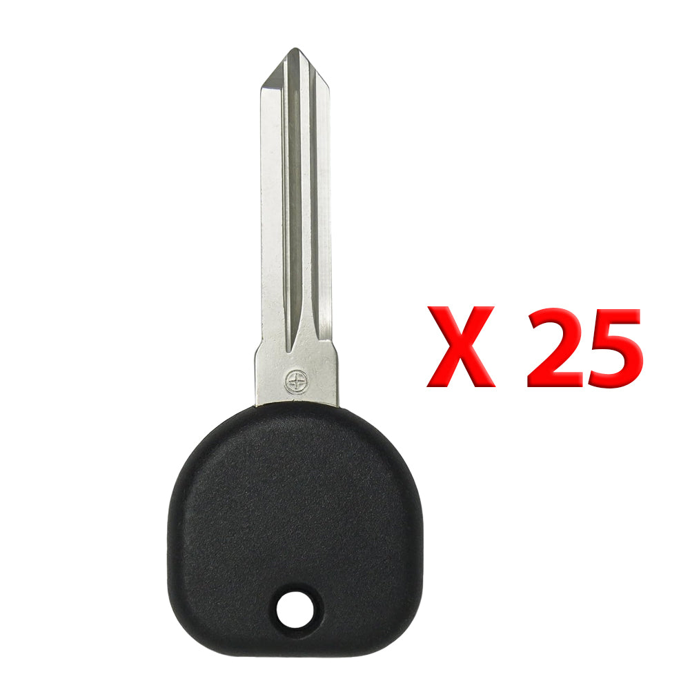 2005 - 2017 GM Transponder key - ID46 - Chip (Circle+) - Z Keyway - B111-PT (25 Pack)