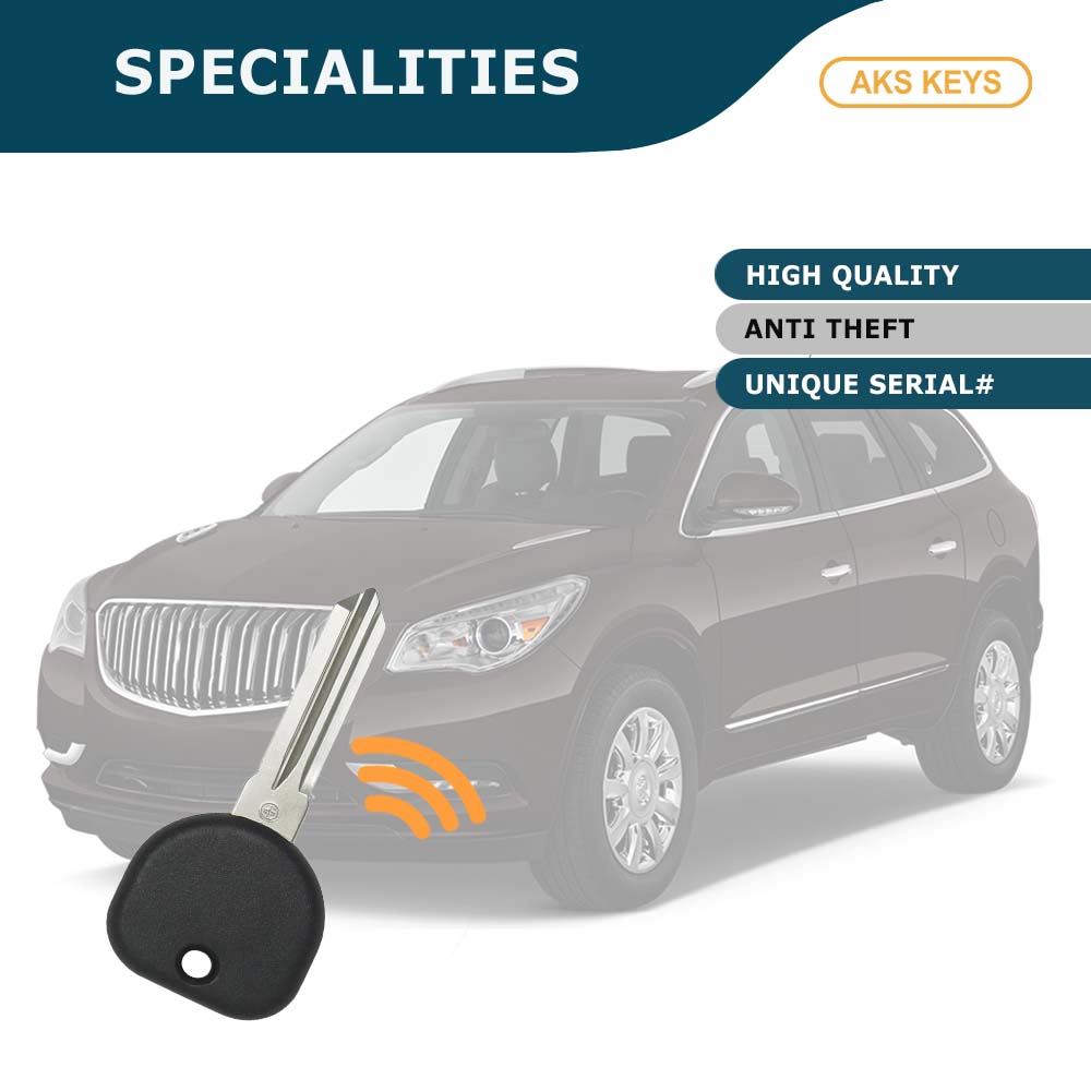 2005 - 2017 GM Transponder key - ID46 - Chip (Circle+) - Z Keyway - B111-PT