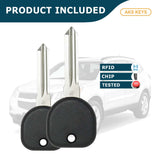 2005 - 2017 GM Transponder key - ID46 - Chip (Circle+) - Z Keyway - B111-PT (2 Pack)