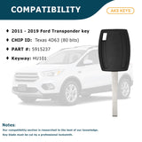 2011 - 2019 Ford Transponder key - 4D63 (80 bits) Chip - H94-PT (10 Pack)