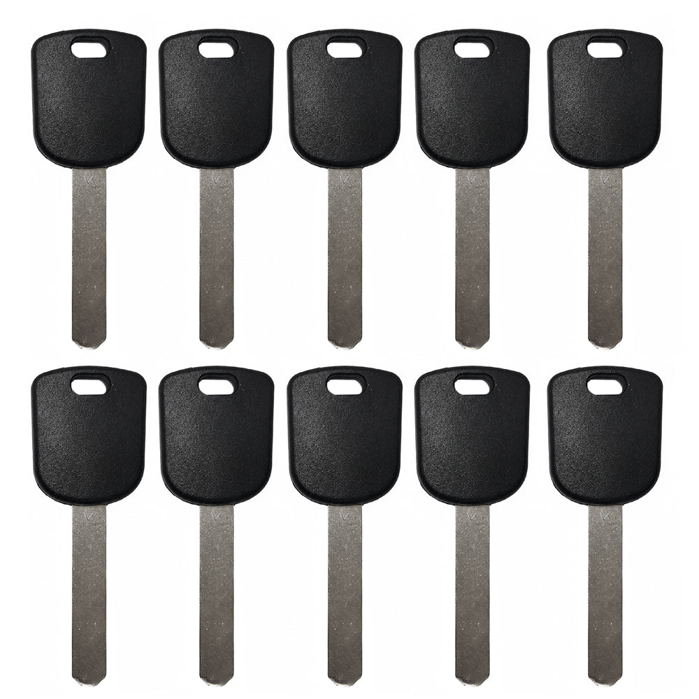 2003 - 2016 Honda Acura Transponder Key -  ID46 Chip "V" - HO03-PT (10 Pack)