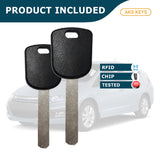2003 - 2016 Honda Acura Transponder Key -  ID46 Chip "V" - HO03-PT (2 Pack)