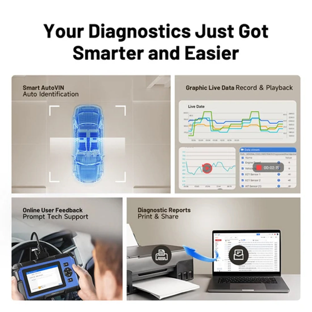 TOPDON ArtiDiag 600 Elite Supports Full OBD2 Functions, All-System Diagnostics, CAN-FD, with Lifetime Free Updates