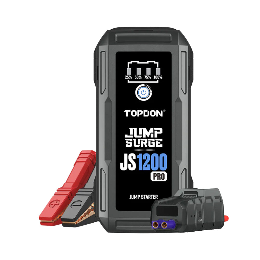 TOPDON JS1200PRO 1800 Peak Amp Car Jump Starter and Power Bank with LED Flashlight