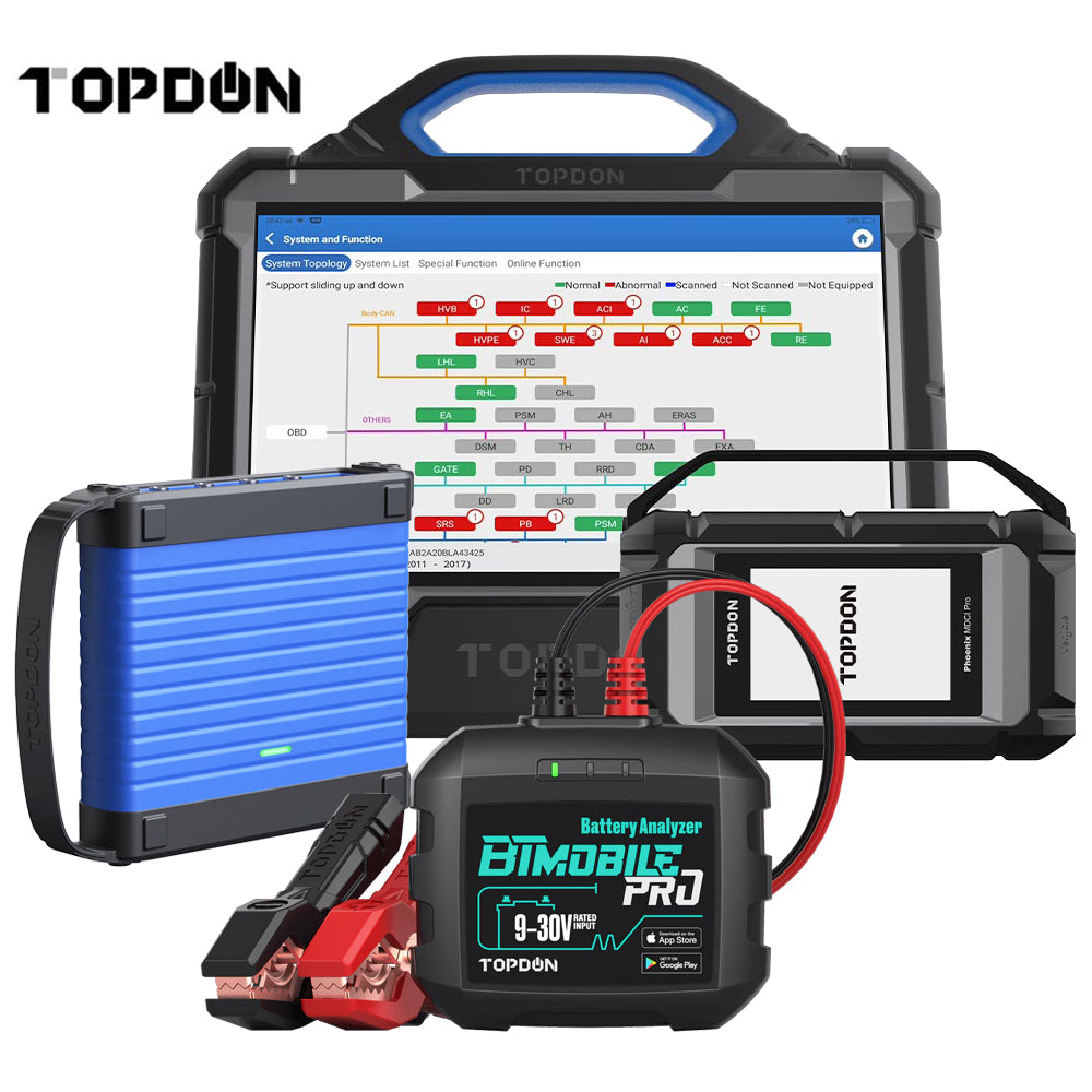 TOPDON PHOENIX MAX with PHOENIX SCOPE and BTMOBILE PROS
