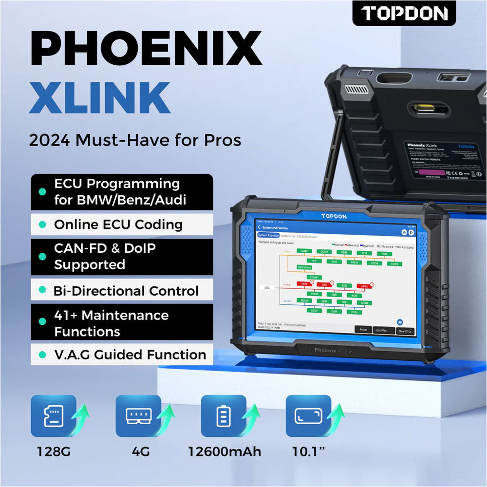 TOPDON PXXLINK Phoenix XLink OE-Level Scan Tool with Cloud-Based
