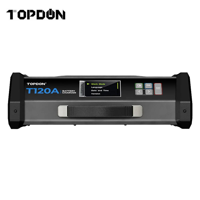 TOPDON - Tornado1200005 with 16 Ft Clamp - 120A Stable Power Supply and 12V Battery Charger