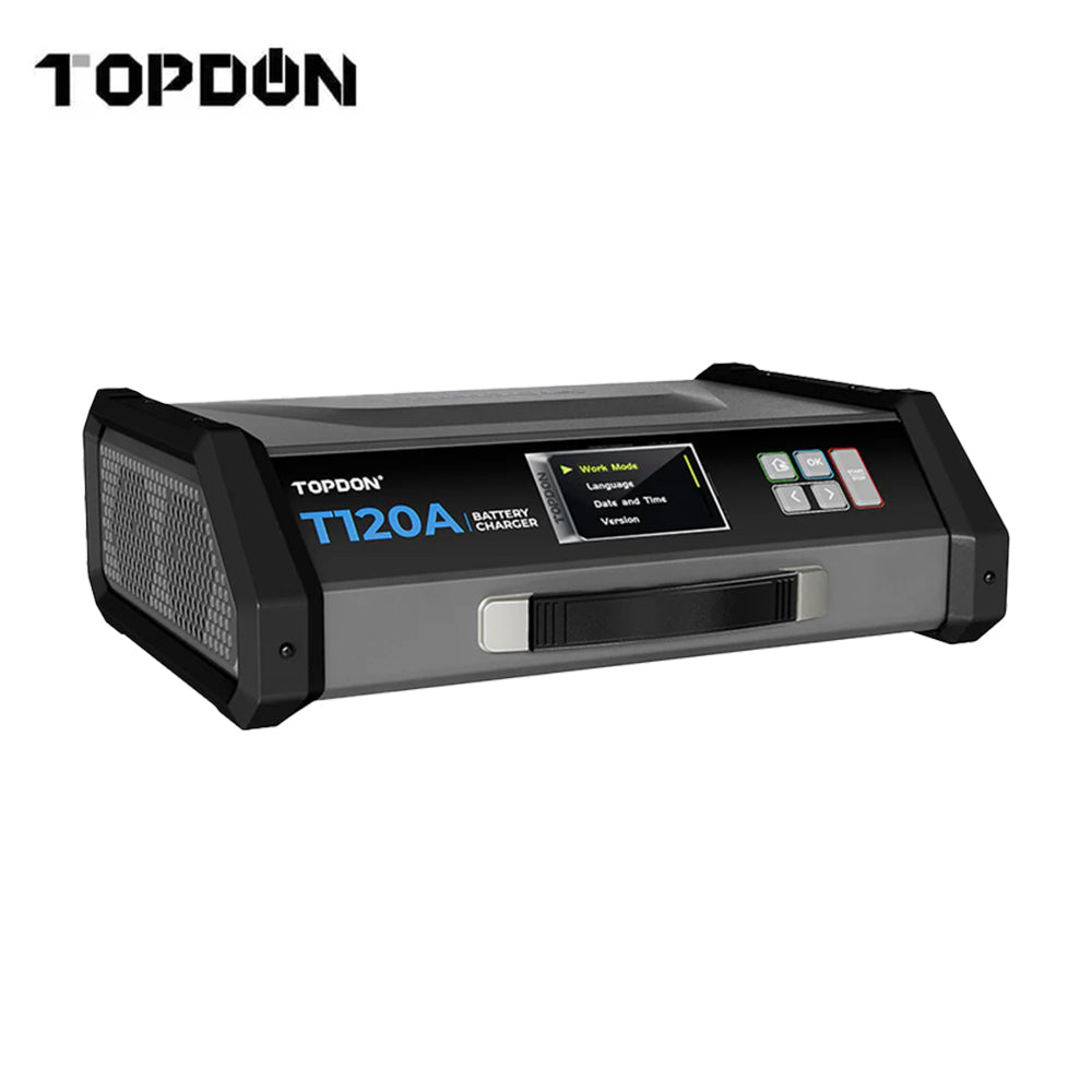 TOPDON - Tornado1200005 with 16 Ft Clamp - 120A Stable Power Supply and 12V Battery Charger