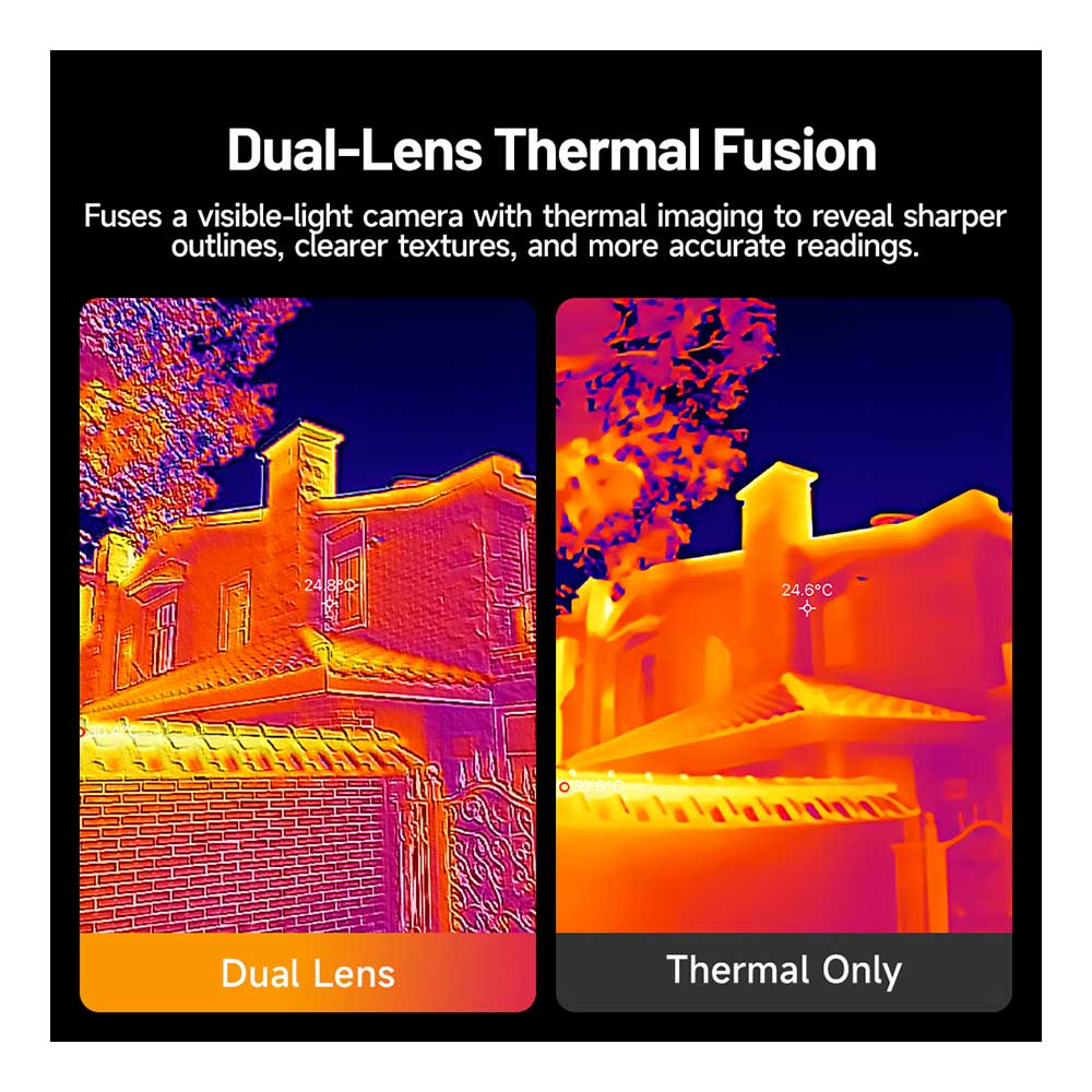 TOPDON TC001 Max Dual-Lens Thermal Imaging Camera for iOS, Android, and Windows with USB-C Port
