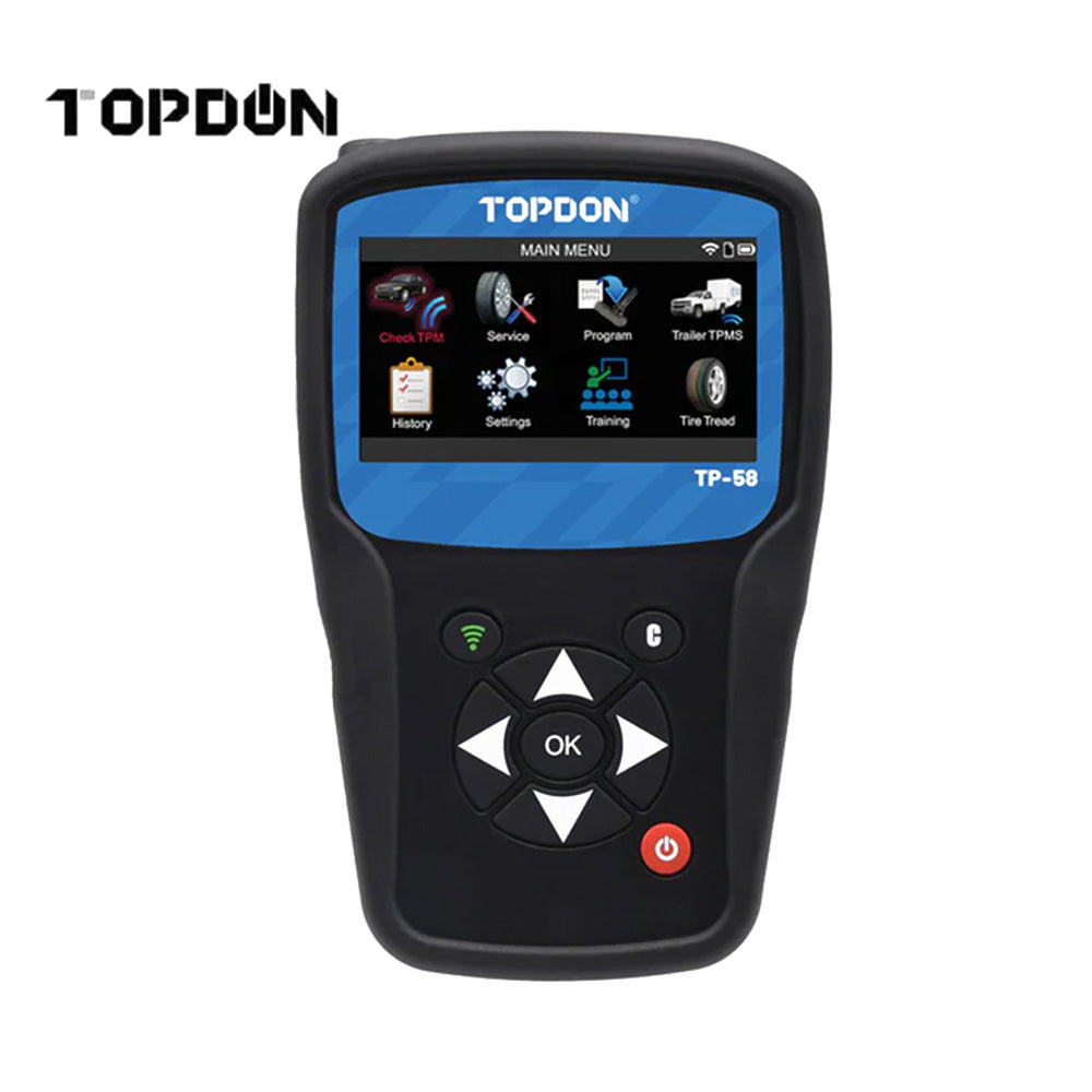 TOPDON TP58 Advanced TPMS Tool with OBDII and Wi-Fi (5 Year Updates)
