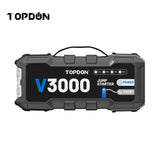 TOPDON V3000 3000A Peak Battery Jump Starter and Power Bank with Flashlight
