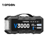 TOPDON V3000 3000A Peak Battery Jump Starter and Power Bank with Flashlight